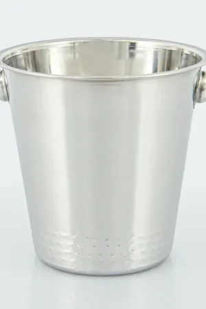 Nouveauté Seau à champagne en inox martelé gris 420cl